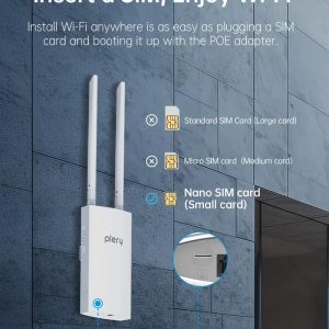 Plery R702 High Gain Outdoor Router for 4G LTE and Wifi6 - support for ALL Sri Lankan SIMs